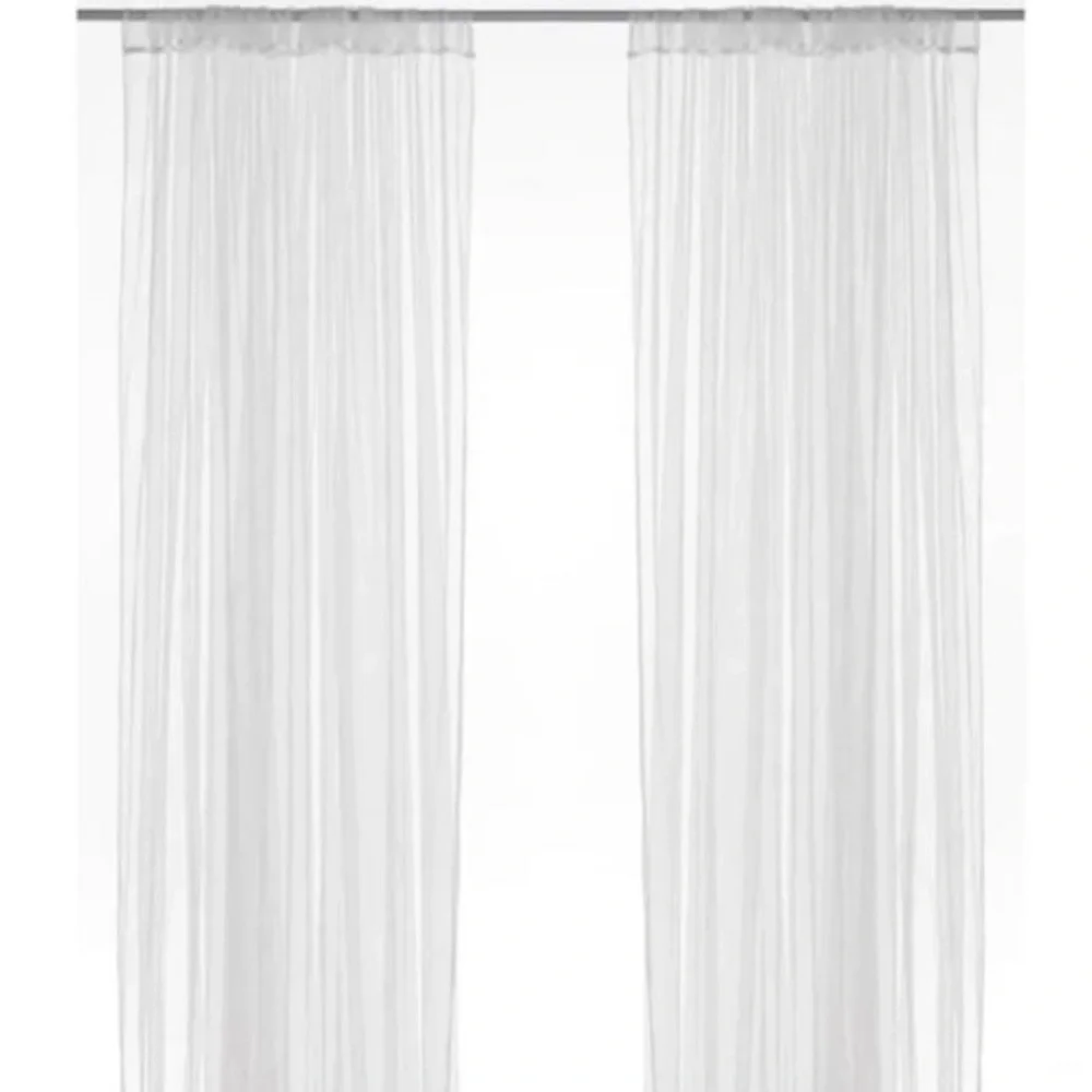 IKEA New 2 Sets (4 Panels) IKEA LILL White Sheer Net Curtains 110x98